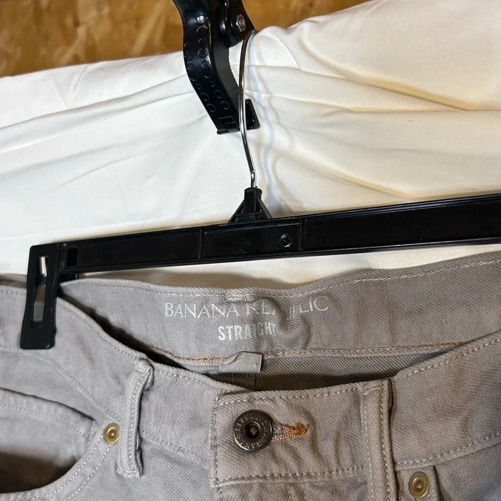Banana Republic Straight Fit Jeans Men’s 34x32 Gray Denim Pants Cotton